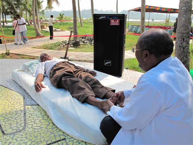 Others enjoyed a medical foot massage