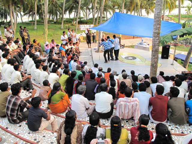 The audience enjoyed the play that was performed showing the importance of the white cane